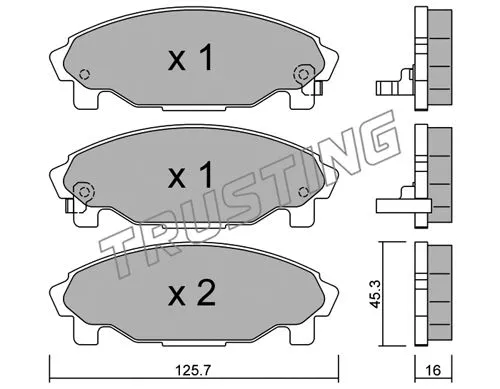 Brake Pad Set, disc brake (388.0)
