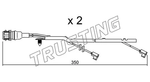 Warning Contact, brake pad wear (SU.182K)