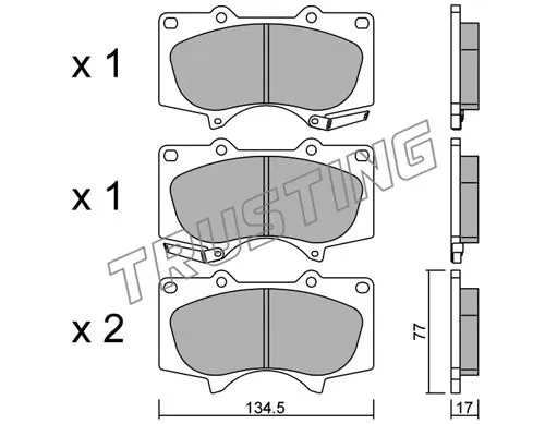 Brake Pad Set, disc brake (470.0)