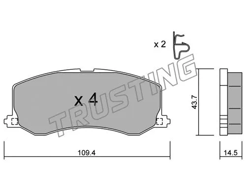 Brake Pad Set, disc brake (432.0)