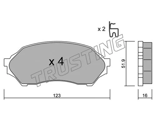 Brake Pad Set, disc brake (396.0)