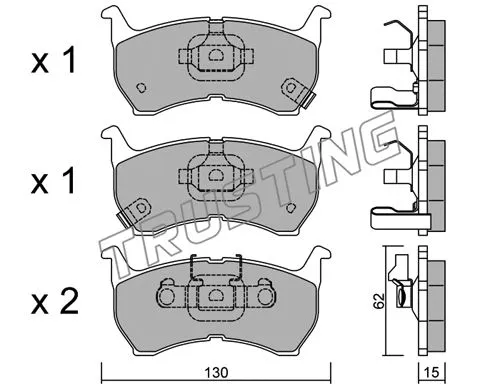 Brake Pad Set, disc brake (240.1)