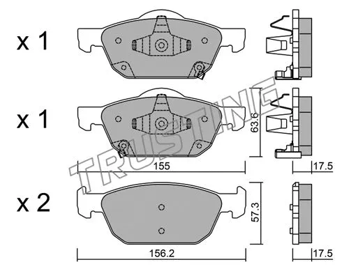 Brake Pad Set, disc brake (1033.0)