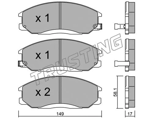 Brake Pad Set, disc brake (373.0)