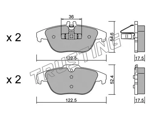 Brake Pad Set, disc brake (682.0)