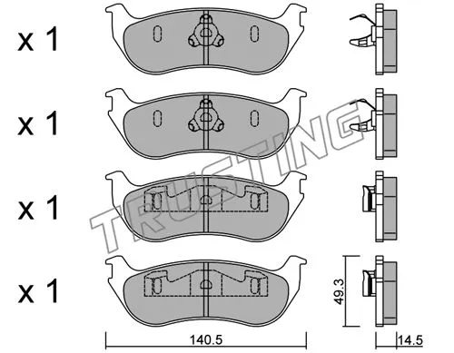 Brake Pad Set, disc brake (703.0)
