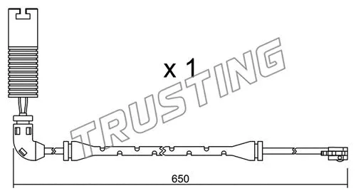 Warning Contact, brake pad wear (SU.147)