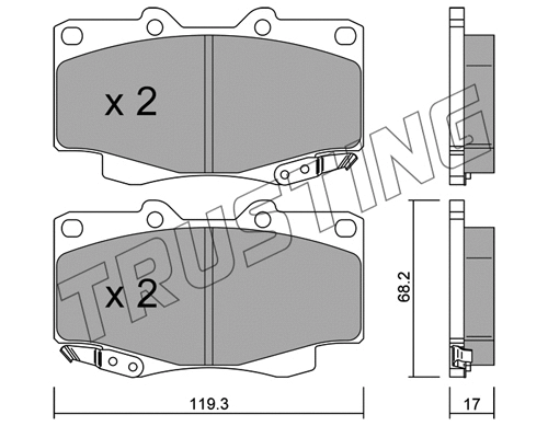 Brake Pad Set, disc brake (131.1)