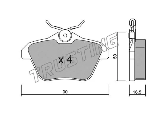 Brake Pad Set, disc brake (115.0)