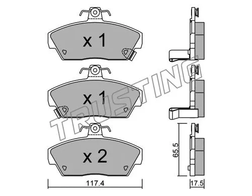Brake Pad Set, disc brake (121.0)