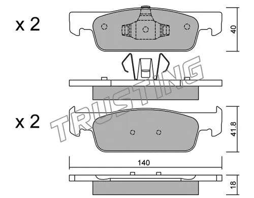 Brake Pad Set, disc brake (991.0)