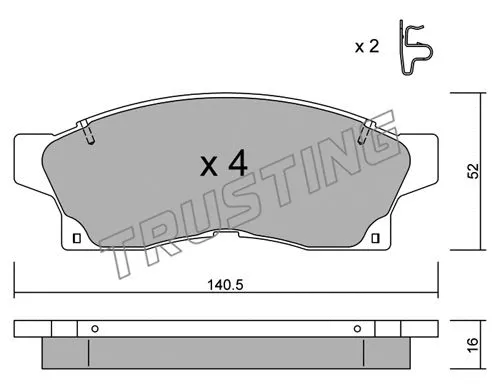 Brake Pad Set, disc brake (460.0)