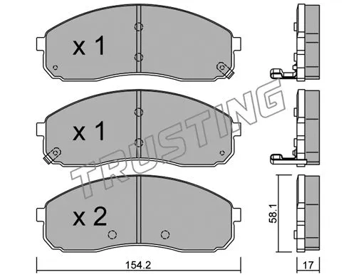 Brake Pad Set, disc brake (647.0)