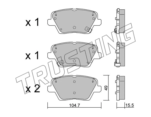 Brake Pad Set, disc brake (1243.0)