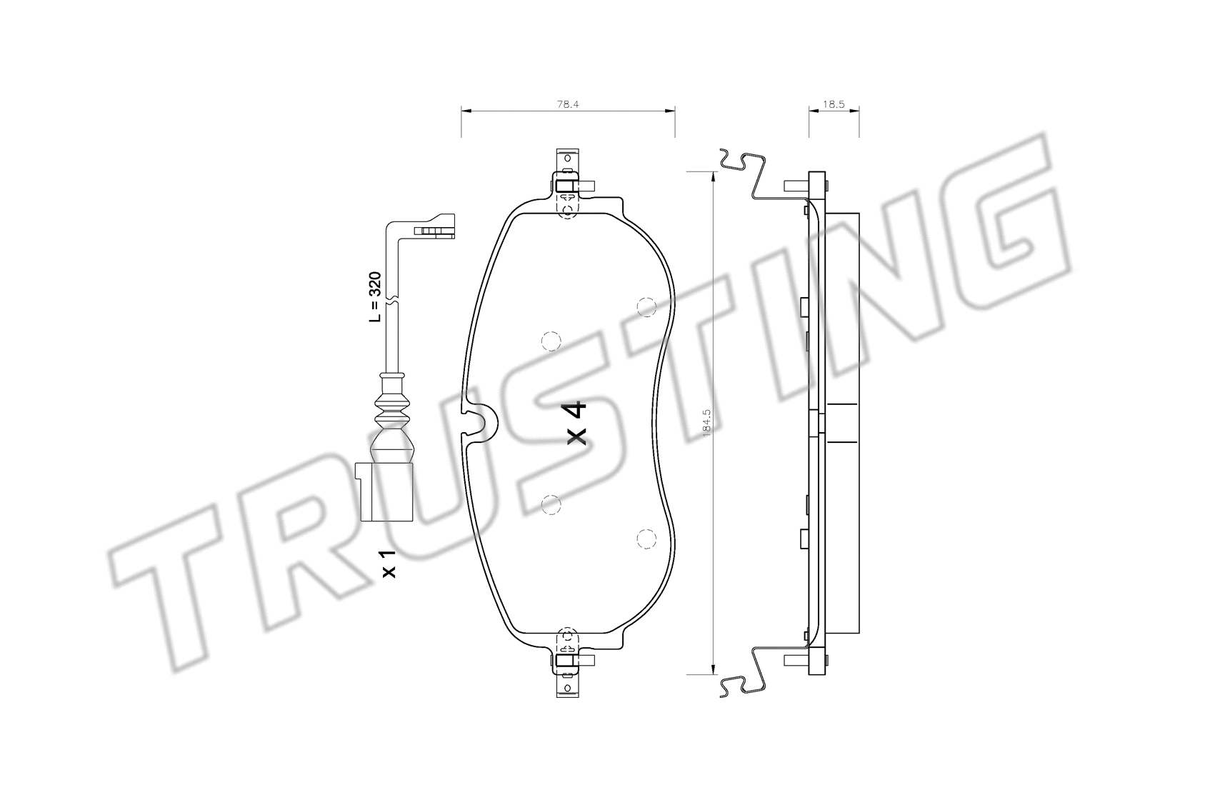 Brake Pad Set, disc brake (1320.0)