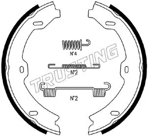 Brake Shoe Set, parking brake (052.134K)