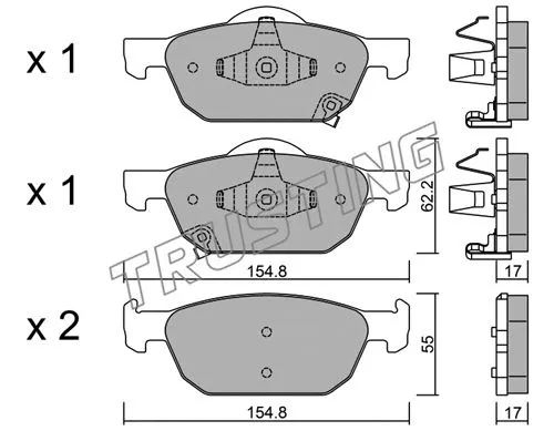 Brake Pad Set, disc brake (883.0)