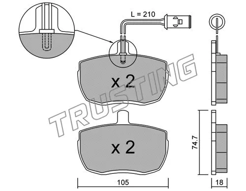 Brake Pad Set, disc brake (018.2)