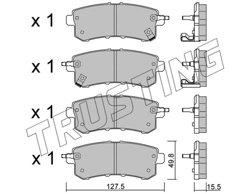 Brake Pad Set, disc brake (1155.0)