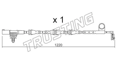 Warning Contact, brake pad wear (SU.256)