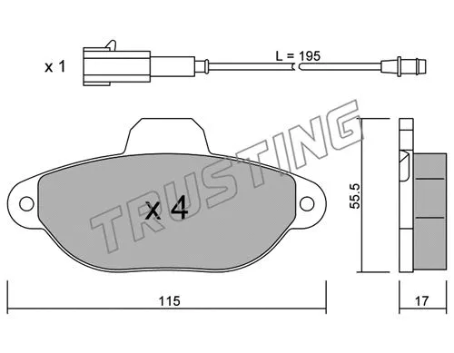 Brake Pad Set, disc brake (162.2)