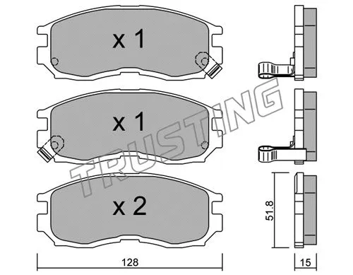 Brake Pad Set, disc brake (233.0)