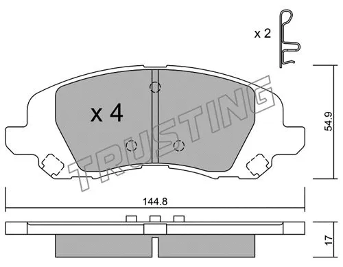 Brake Pad Set, disc brake (878.0)