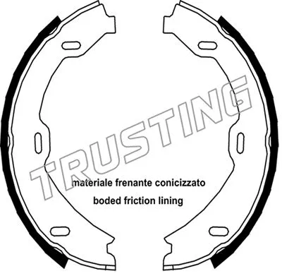 Brake Shoe Set, parking brake (052.128)