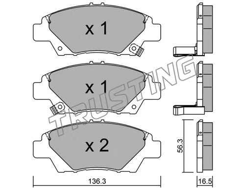 Brake Pad Set, disc brake (882.0)