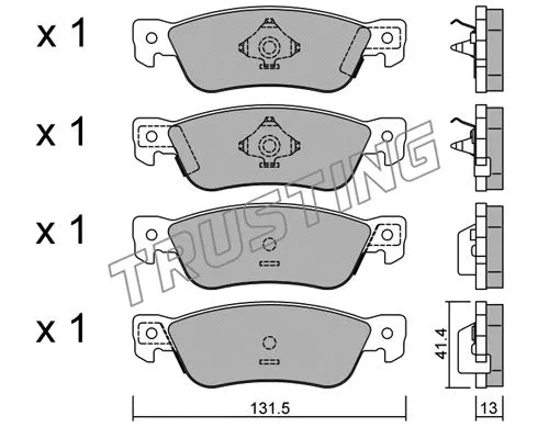 Brake Pad Set, disc brake (368.0)