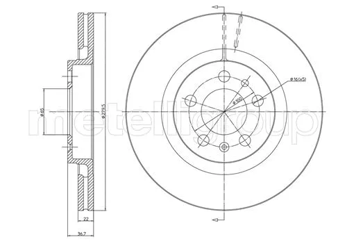 Brake Disc (DF1593)