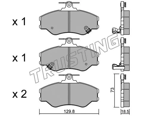 Brake Pad Set, disc brake (375.0)