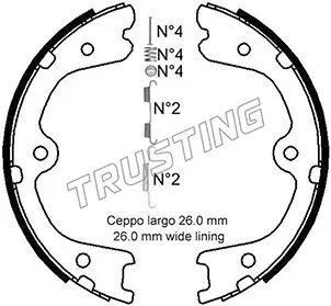 Brake Shoe Set, parking brake (067.201K)