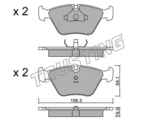 Brake Pad Set, disc brake (124.0)