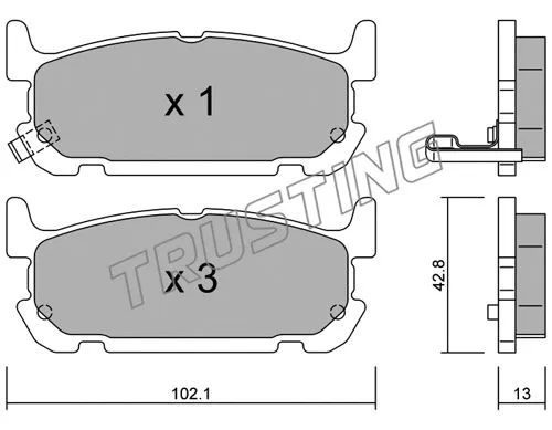Brake Pad Set, disc brake (750.0)