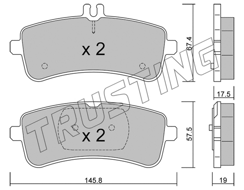 Brake Pad Set, disc brake (1200.0)