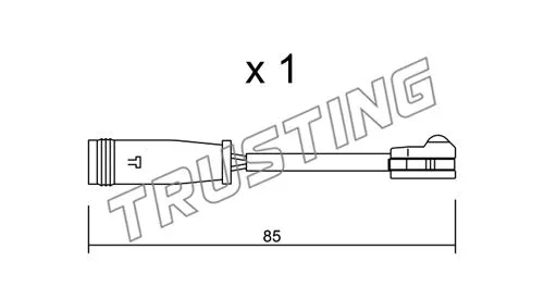 Warning Contact, brake pad wear (SU.314)