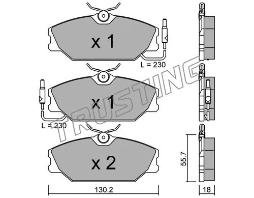 Brake Pad Set, disc brake (144.1)