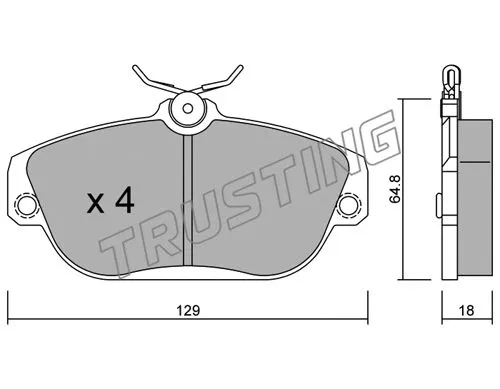 Brake Pad Set, disc brake (134.0)
