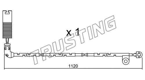Warning Contact, brake pad wear (SU.156)