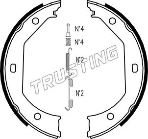 Brake Shoe Set, parking brake (019.027K)