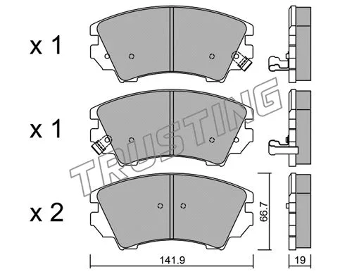 Brake Pad Set, disc brake (859.0)