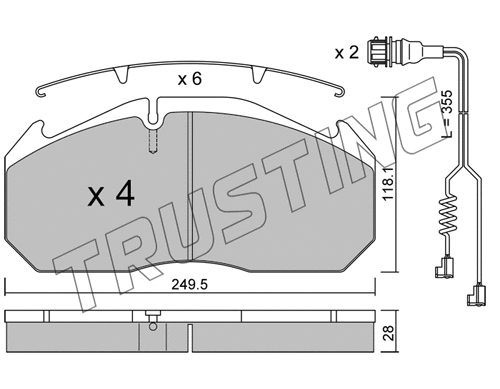 Brake Pad Set, disc brake (602.4W)