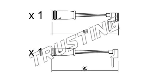 Warning Contact, brake pad wear (SU.159K)