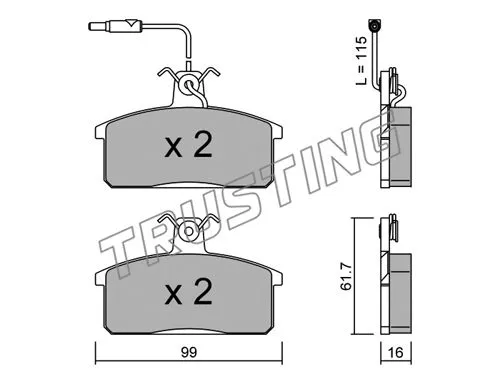 Brake Pad Set, disc brake (028.2)