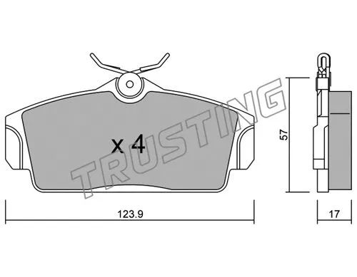 Brake Pad Set, disc brake (314.0)