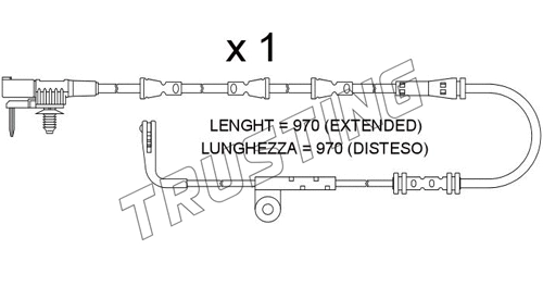 Warning Contact, brake pad wear (SU.388)