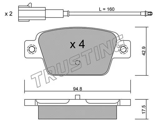 Brake Pad Set, disc brake (332.1)