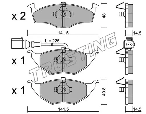 Brake Pad Set, disc brake (354.1)
