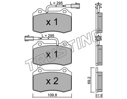 Brake Pad Set, disc brake (260.0)
